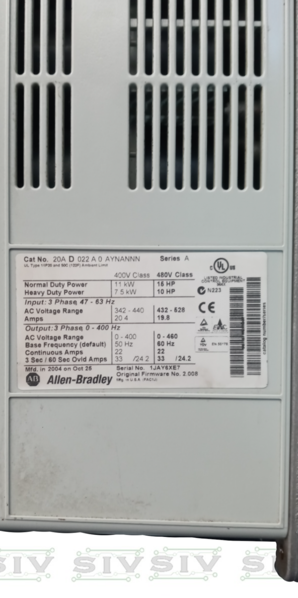 VARIADOR DE FRECUENCIA POWER FLEX 70/ 440V-15HP - Imagen 6