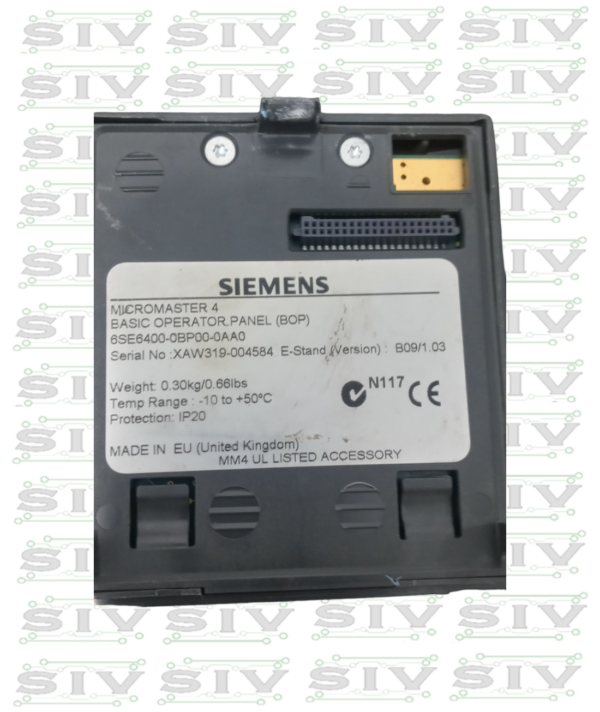 TECLADO DE VARIADOR MICRO MASTER4 SIEMENS - Imagen 2