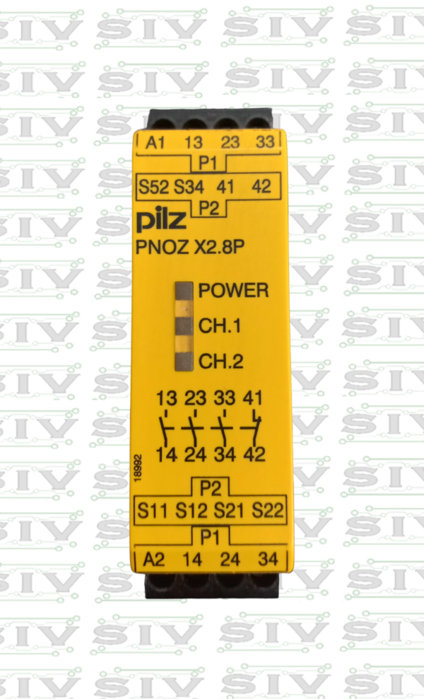 RELEVADOR DE SEGURIDAD PILZ 24VAC/DC ,3NO-1NC