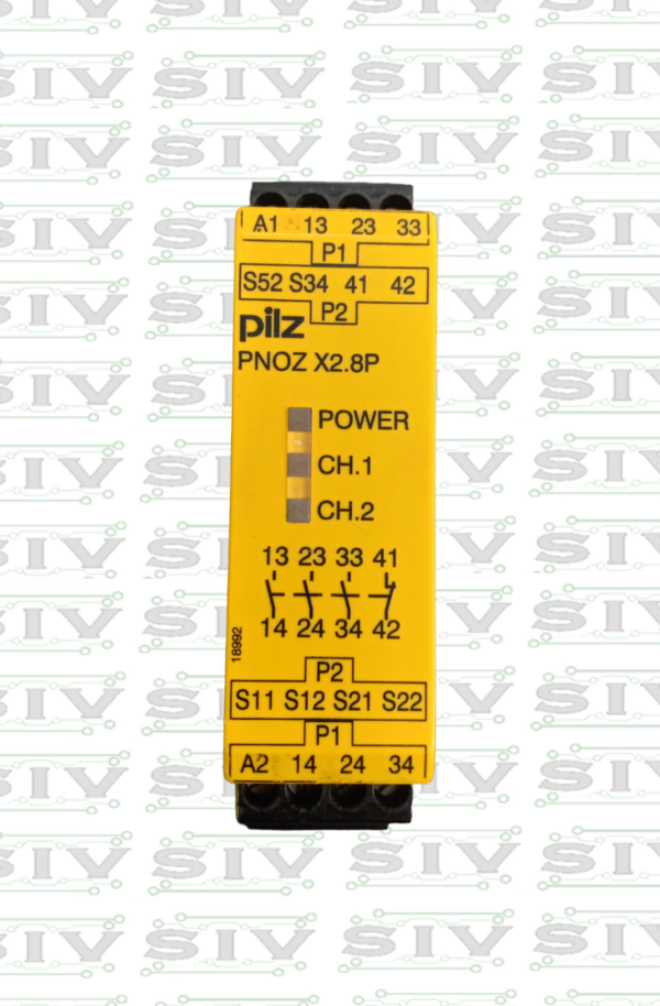 RELEVADOR DE SEGURIDAD PILZ 24VAC DC 3NO 1NC SIV