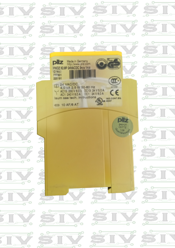 RELEVADOR DE SEGURIDAD PILZ 24VAC/DC ,3NO-1NC - Imagen 3