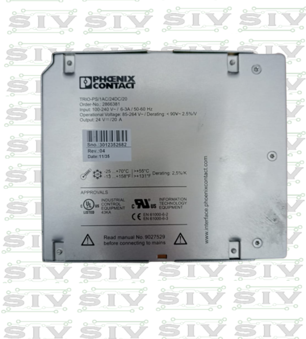 FUENTE DE PODER 24V/20AMP ENTRADA 110-220 - Imagen 2